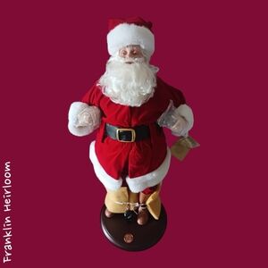 Franklin heirloom collector doll coca cola santa